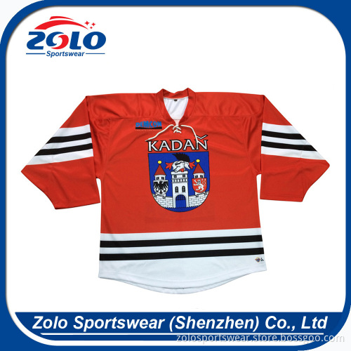 New design custom fashion dry fit sportswear blues hockey